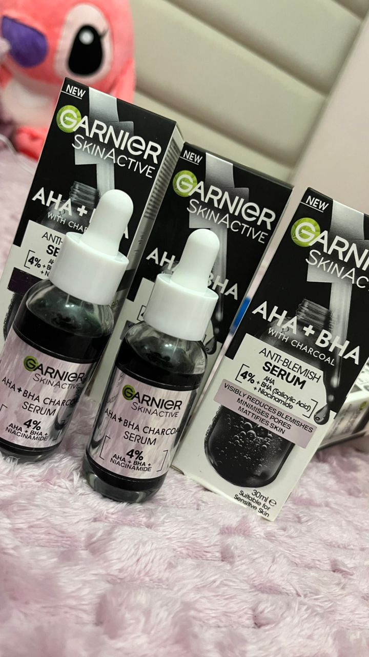 Garnier SkinActive AHA+BHA Charcoal Serum 💚

�